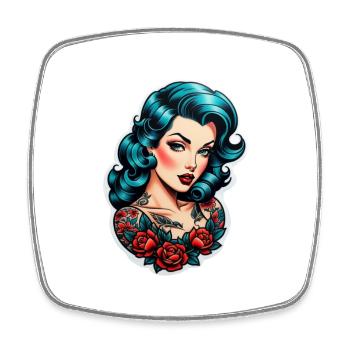 Rockabilly / Pin-up / 50s - Square fridge magnet - white - Front