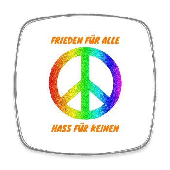 Manifestation : Paix pour tous : Haine pour le n°2 ANti AFD - Magnet carré - blanc - Devant