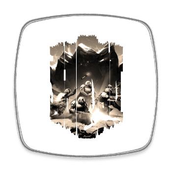Computer-PC-Spieltechnologie Gamer-Gaming Modern - Viereckiger Kühlschrankmagnet - Weiß - Vorne