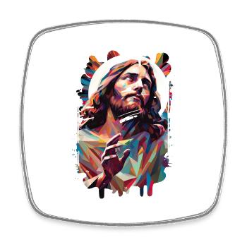 Jésus Bible Religion Chrétienne Croix Chrétienne Chrétienne - Magnet carré - blanc - Devant