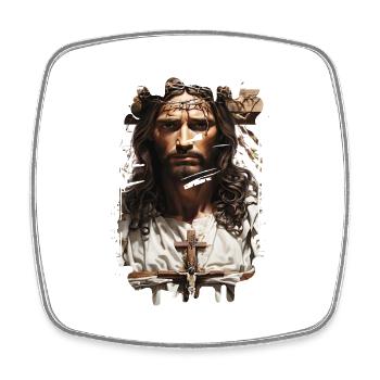 Jésus Bible Religion Chrétienne Croix Chrétienne Chrétienne - Magnet carré - blanc - Devant