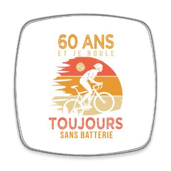 60 ans cadeau vélo 60 anniversaire velo - Magnet carré - blanc - Devant