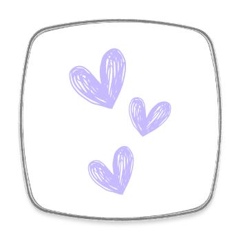 Love purple - Viereckiger Kühlschrankmagnet - Weiß - Vorne