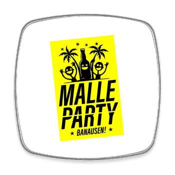 Malle Party Banausen Mallorca - Magnet carré - blanc - Devant