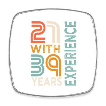 60e anniversaire cadeau 60 ans - Magnet carré - blanc - Devant
