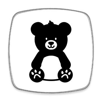 Teddy Bear - Square fridge magnet - white - Front