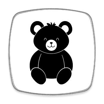 Teddy Bear - Square fridge magnet - white - Front