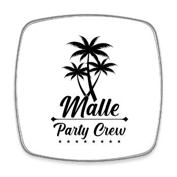 Malle Party Crew - Magnet carré - blanc - Devant