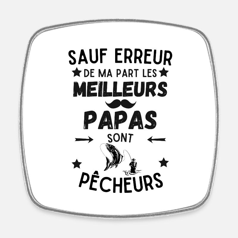 FATHER SINNER - Square fridge magnet - white