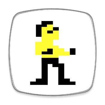 Martial Pixelart of Pixelii - Square fridge magnet - white - Front