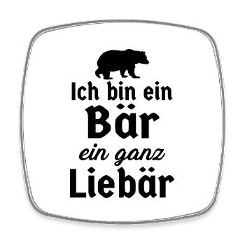 Bär Lieber Papa Bester Vater Mann Geschenk lustig - Viereckiger Kühlschrankmagnet - Weiß - Vorne