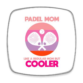 Padel Paddel Schläger Tennis Sport I Geschenk - Viereckiger Kühlschrankmagnet - Weiß - Vorne