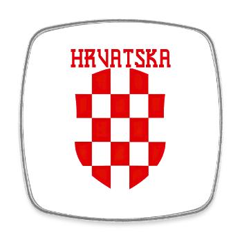 Kroatien hrvatska kroatien hrv hr travel zagreb - Viereckiger Kühlschrankmagnet - Weiß - Vorne