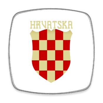 Croatia hrvatska croatia hrv travel zagreb split - Square fridge magnet - white - Front