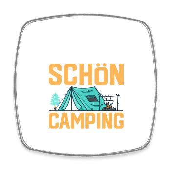 Das Leben ist schön - Camping macht es Perfekt Url - Viereckiger Kühlschrankmagnet - Weiß - Vorne