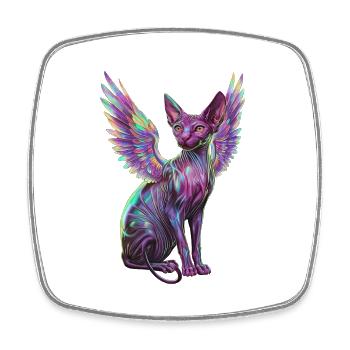 Sphynx Cat for Cat Lovers - Square fridge magnet - white - Front