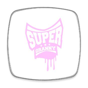 Super Granny Stamp Mamie Graffiti grand-mère - Magnet carré - blanc - Devant