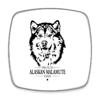 Proud Alaskan Malamute Dad Dog Dog Wilsigns - Square fridge magnet - white - Front