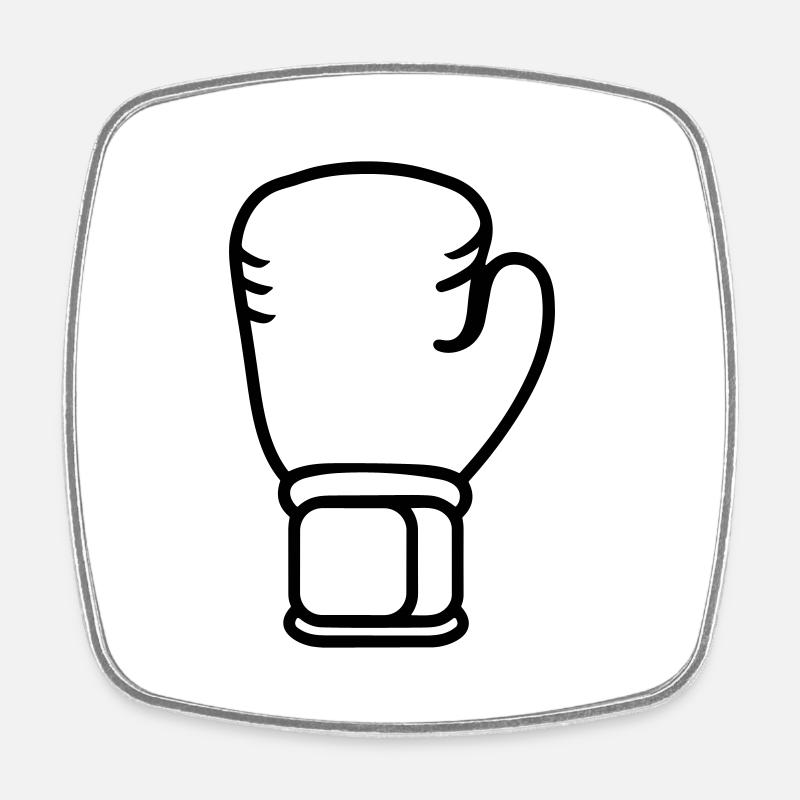 Boxing Glove - Square fridge magnet - white