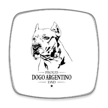 Dogo Argentino Dad Dog Dog Wilsigns - Square fridge magnet - white - Front