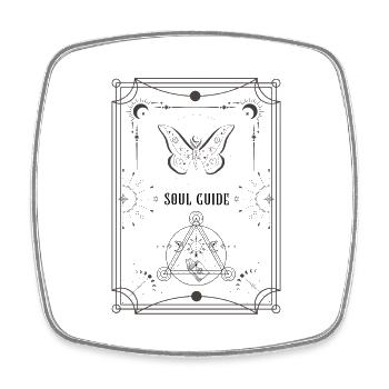 Soul Guide - Square fridge magnet - white - Front