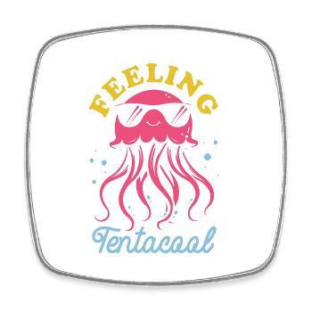 Feeling Tentacool - Méduse avec des tentacules - Magnet carré - blanc - Devant