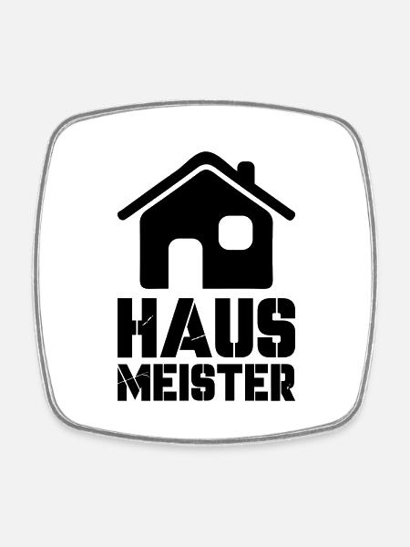 hausmeister - Viereckiger Kühlschrankmagnet - Weiß