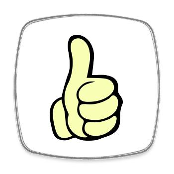 like hand - Square fridge magnet - white - Front