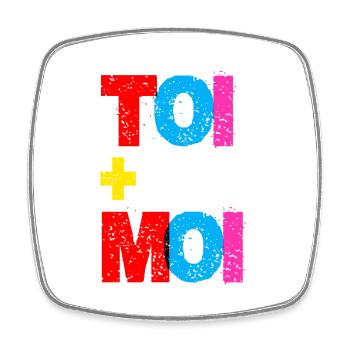 TOI + MOI - Magnet carré - blanc - Devant