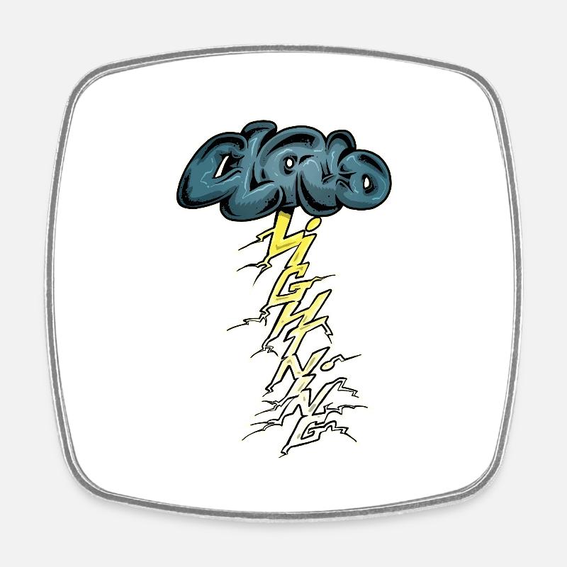 Stormy weather - Square fridge magnet - white