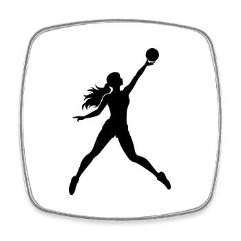 Icône du joueur de volley-ball - Magnet carré - blanc - Devant