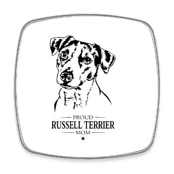 Russell Terrier Mom Hunde Hund Wilsigns - Viereckiger Kühlschrankmagnet - Weiß - Vorne