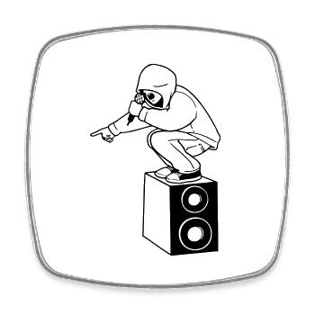 Rap Freestyle Contest Open Mic Hip Hop - Viereckiger Kühlschrankmagnet - Weiß - Vorne