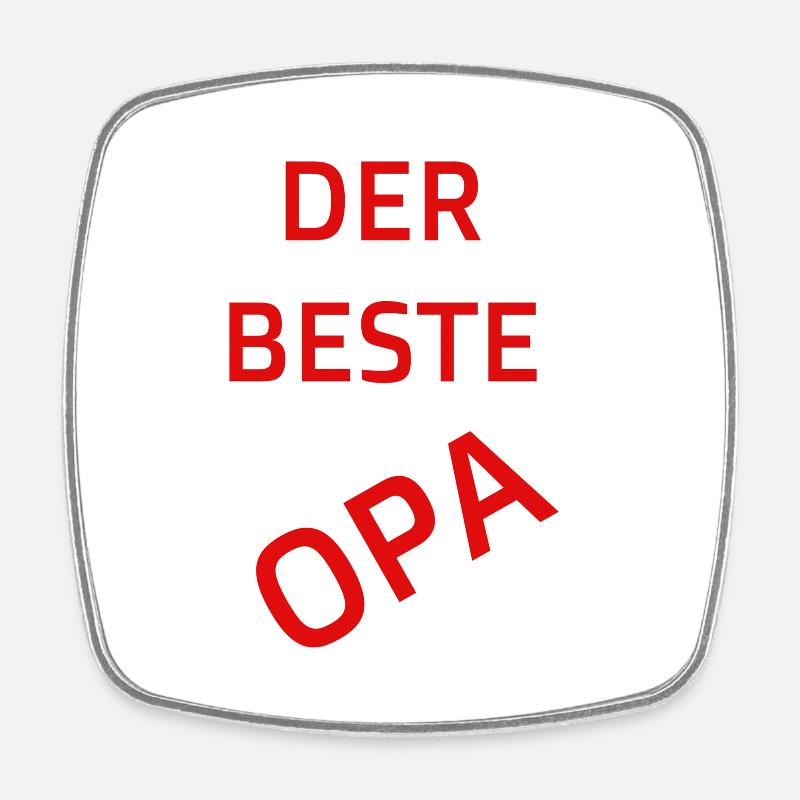 Der beste Opa - Viereckiger Kühlschrankmagnet - Weiß