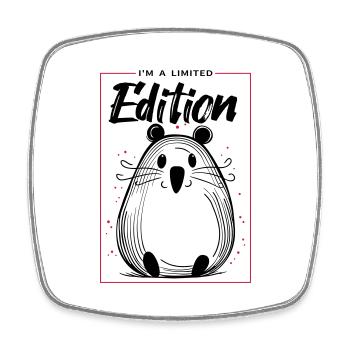 I am a limited edition - Viereckiger Kühlschrankmagnet - Weiß - Vorne