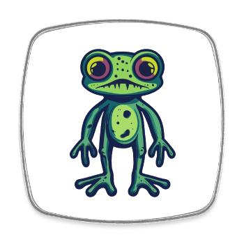 Frog Halloween Animal - Square fridge magnet - white - Front