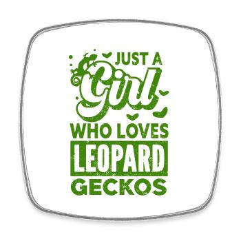 Gecko - Amphibie Tier - Viereckiger Kühlschrankmagnet - Weiß - Vorne