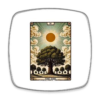 The Oak - Square fridge magnet - white - Front