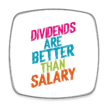 Les dividendes valent mieux que le salaire - Magnet carré - blanc - Devant