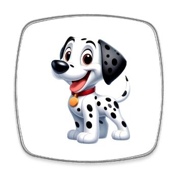 Dalmatian 3 - Square fridge magnet - white - Front