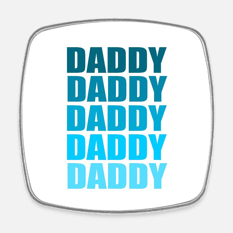 Daddy cool - Viereckiger Kühlschrankmagnet - Weiß