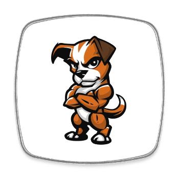 Dog Dog 1 - Square fridge magnet - white - Front