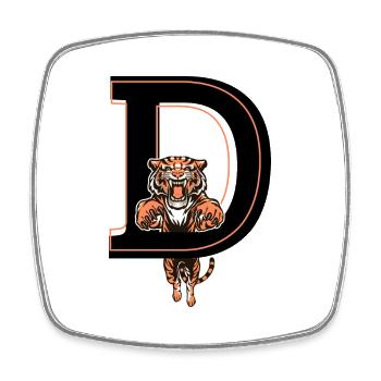 Tiger Brief - Geschenkidee - Viereckiger Kühlschrankmagnet - Weiß - Vorne