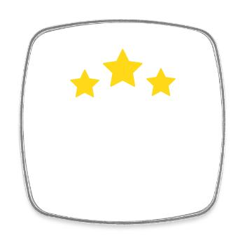 4 Jahre Stern - Geschenk zum 4. Jahrestag - Viereckiger Kühlschrankmagnet - Weiß - Vorne