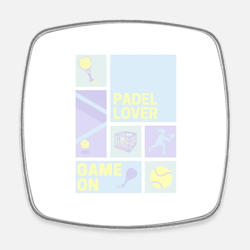 Padel lover - Square fridge magnet - white