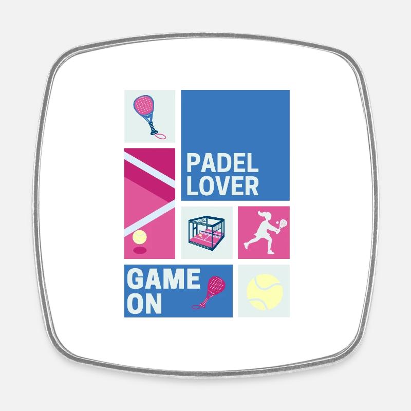 Padel lover - Square fridge magnet - white