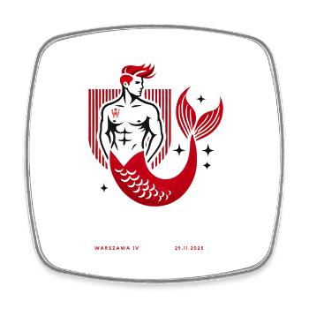 T-shirt Warsaw Acoustically 2024 - Square fridge magnet - white - Front