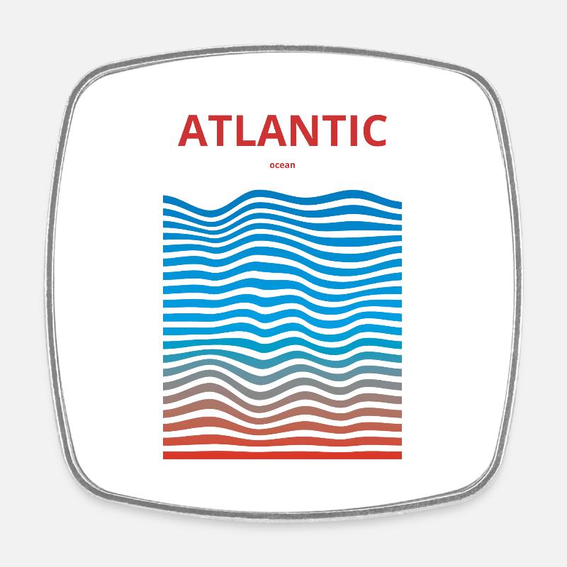 Océans dévastés : Atlantique - Magnet carré - blanc
