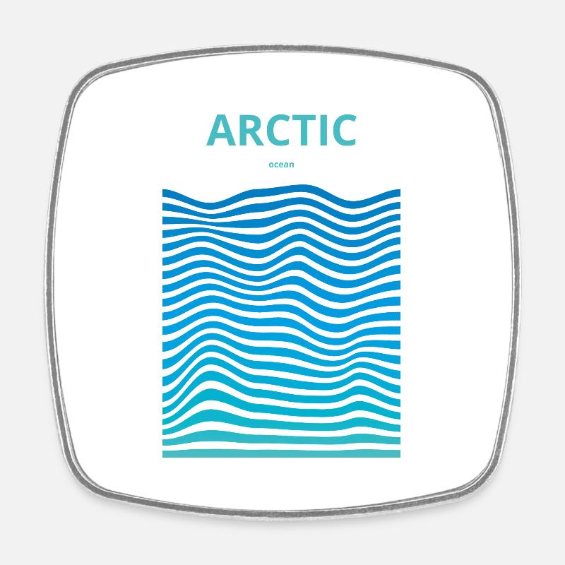 Océans dévastés : Arctique - Magnet carré - blanc