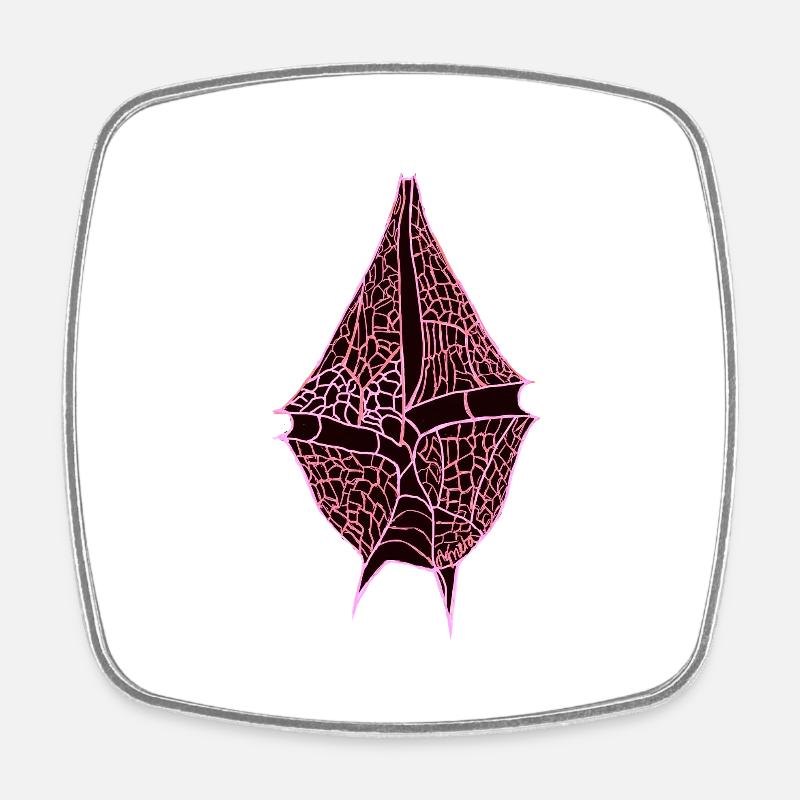 Gonyaulax verior, pink - Square fridge magnet - white
